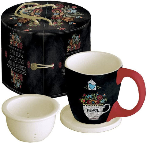 Ceramic Infuser Mug w/Ceramic Infuser/Gift Box
