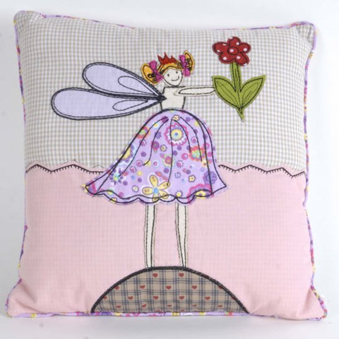 Cotton Decorative Accent Pillow Purple Fairy