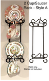 Wrought Iron Cup/Plate Racks Assorted