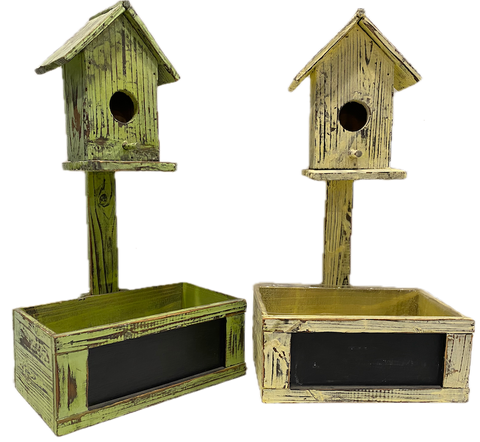 Birdhouse Chalkboard Planter