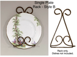 Wrought Iron Cup/Plate Racks Assorted