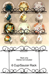 Wrought Iron Cup/Plate Racks Assorted