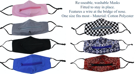 Mask with Zip Assorted