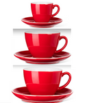 Retro Avenue Diner Cup & Saucer Red Assorted