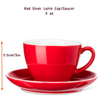 Retro Avenue Diner Cup & Saucer Red assorted