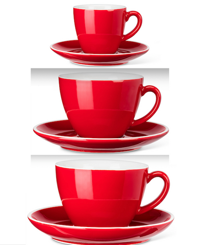Retro Avenue Diner Cup & Saucer Red Assorted