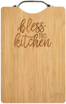 Bamboo 12" Cutting Board Bless this Kitchen