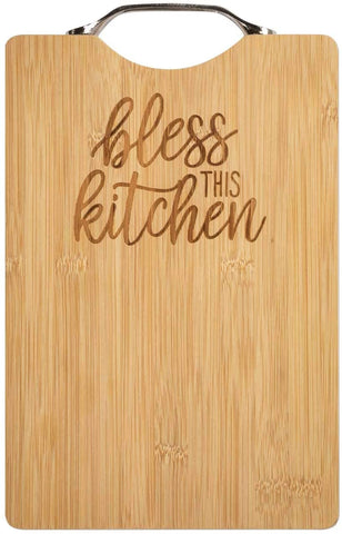 Bamboo 12" Cutting Board Bless this Kitchen