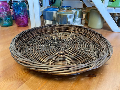 Wicker Brown Willow Round Tray