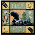 Stoneware Wildlife Coaster Set of 4 Loon motif