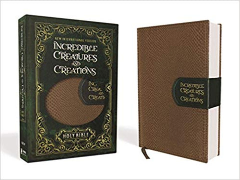 BBL NIV CREATURES Bible Tan/Green