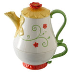 TEA-FOR-ONE Daffodil Stacked Tea Set