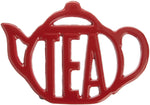 Tea Word Trivet Ceramic on Metal
