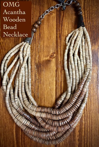 Necklace OMG Acantha Brown Beads REG$30