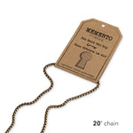 Memento Square Chains & Key Pendants