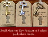 Memento Square Chains & Key Pendants