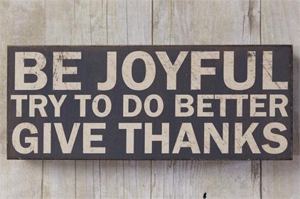 Be Joyful Box Sign